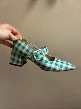 Suzanne Rae Gingham Vichy Mary Jane Pumps